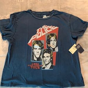 NEW Lucky brand distressed concert tee. The Police. Size XL